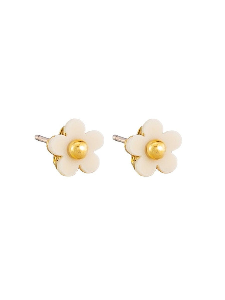 Buy White Baby Flower Button Studs by Tiger Tree - at White Doors & Co