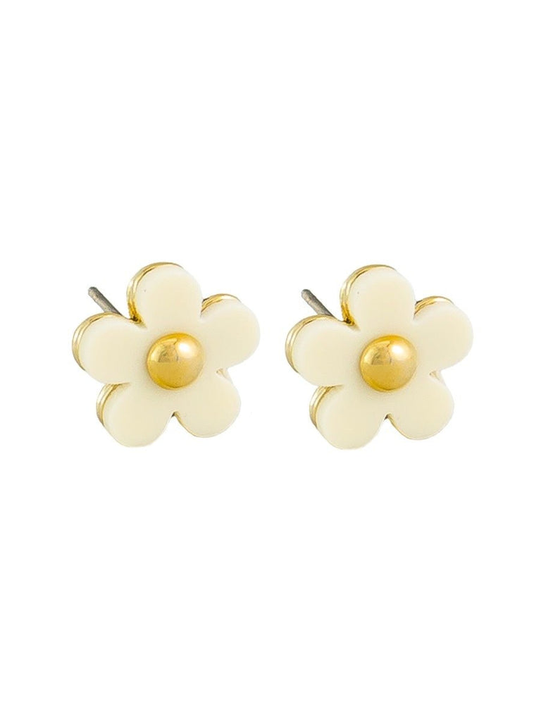 Buy White Flower Button Studs by Tiger Tree - at White Doors & Co