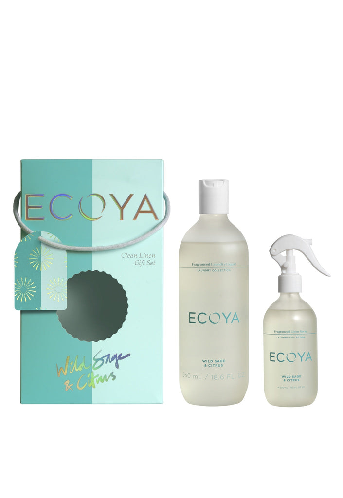 Buy Wild Sage & Citrus Clean Linen Gift Set by Ecoya - at White Doors & Co