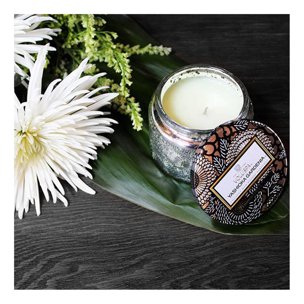 Buy Yashioka Gardenia Petite Jar Candle by Voluspa - at White Doors & Co