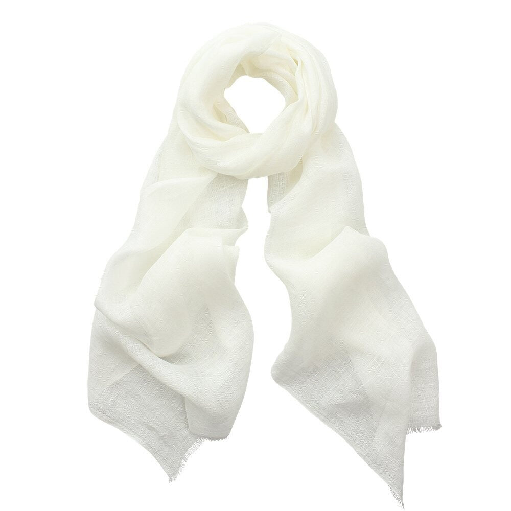 Buy Zara Linen Wrap - White by DLux - at White Doors & Co