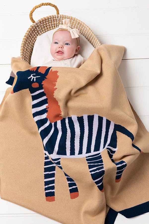 Buy Zebra Blanket by Indus Design - at White Doors & Co